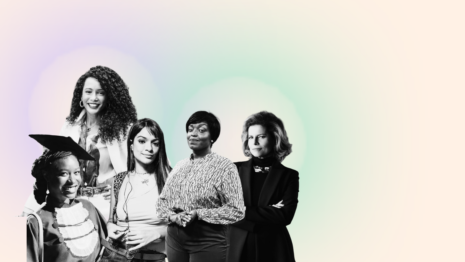 Montagem com diferentes personagens femininas do remake de Vale Tudo, representando estereótipos e transformações na forma como as mulheres são retratadas na mídia. Arte criada por Dani Barg.