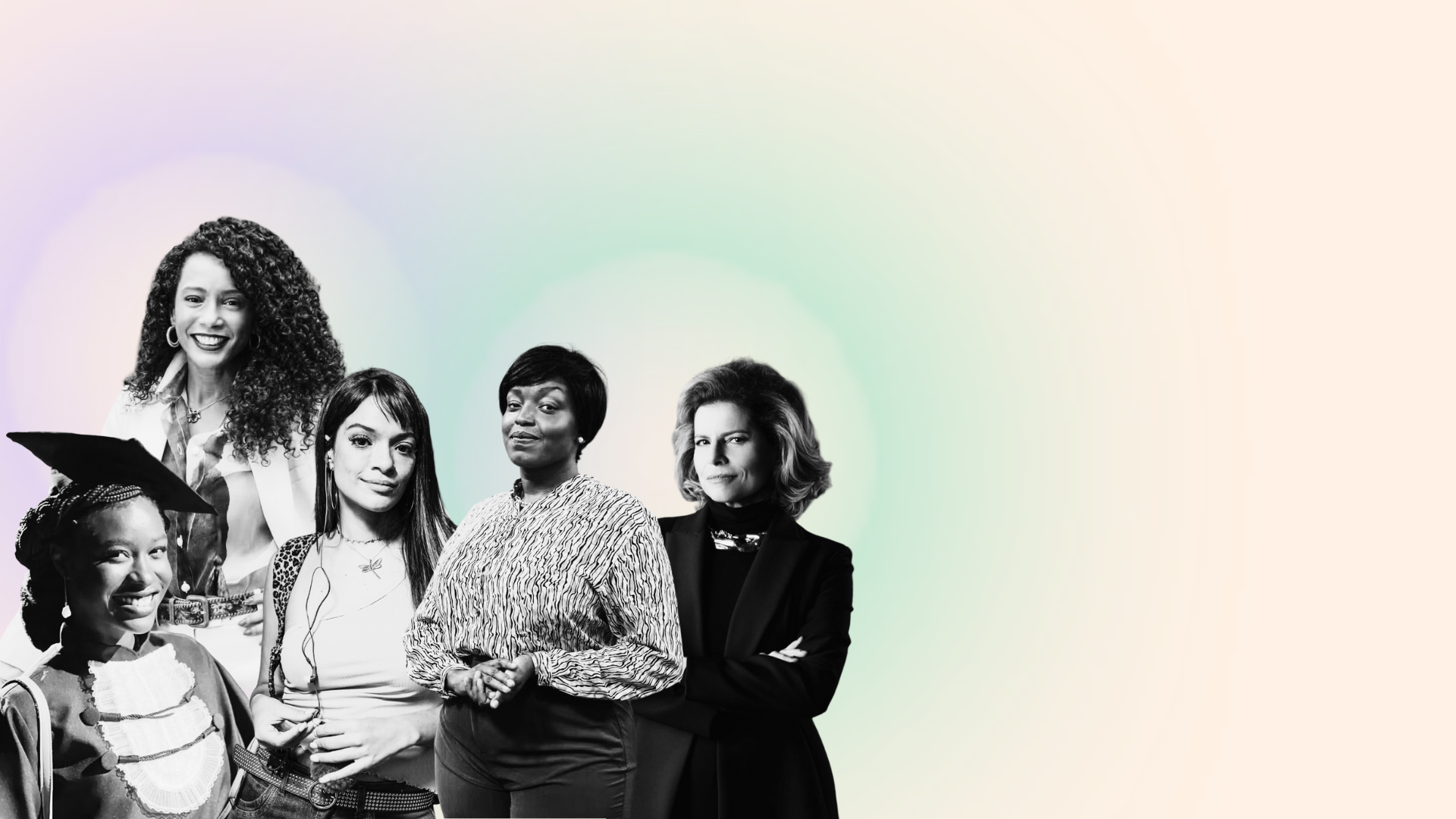 Montagem com diferentes personagens femininas do remake de Vale Tudo, representando estereótipos e transformações na forma como as mulheres são retratadas na mídia. Arte criada por Dani Barg.